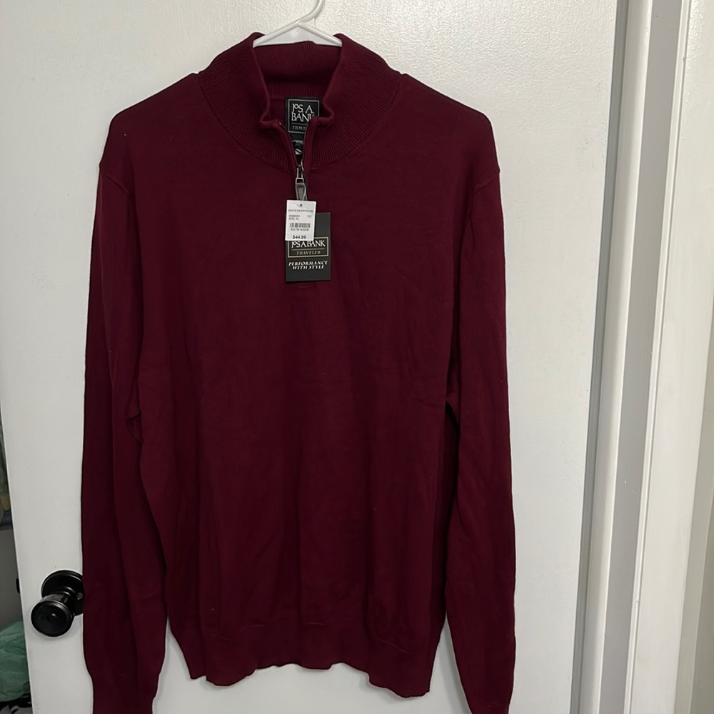 Jos A Bank Quarter Zip Sweater (NEW)